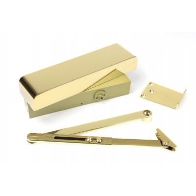 From The Anvil - Polished Brass Size 2-5 Door Closer & Cover 50108