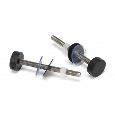 From The Anvil - Matt Black SS (304) 100mm Bolt Fixings For T Bar (2) 50273