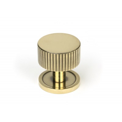 From The Anvil - Aged Brass Judd Cabinet Knob - 32mm (Plain) 50380