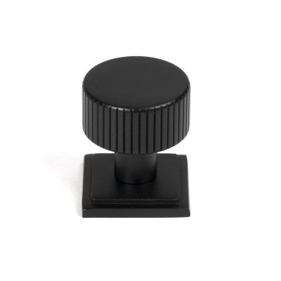 From The Anvil - Matt Black Judd Cabinet Knob - 25mm (Square) 50426