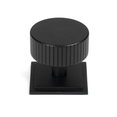 From The Anvil - Matt Black Judd Cabinet Knob - 38mm (Square) 50432