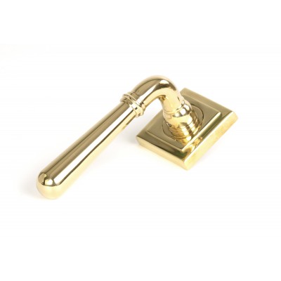 From The Anvil - Polished Brass Newbury Lever On Rose Set (Square) 50624