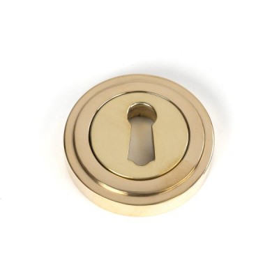 From The Anvil - Polished Brass Round Escutcheon (Art Deco) 50747