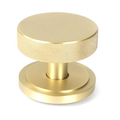 From The Anvil - Satin Brass Brompton Centre Door Knob (Art Deco) 50894