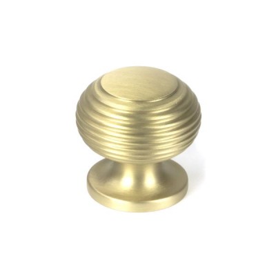 From The Anvil - Satin Brass Beehive Cabinet Knob - 30mm 50931