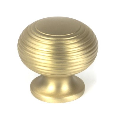 From The Anvil - Satin Brass Beehive Cabinet Knob - 40mm 50932