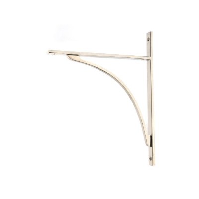 From The Anvil - Polished Nickel Apperley Shelf Bracket 314 x 250mm 51141