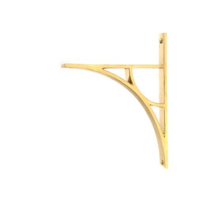 From The Anvil - Polished Brass Tyne Shelf Bracket 260 x 200mm 51165