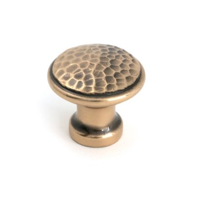 From The Anvil - Polished Bronze Hammered Cabinet Knob - Medium [51296]