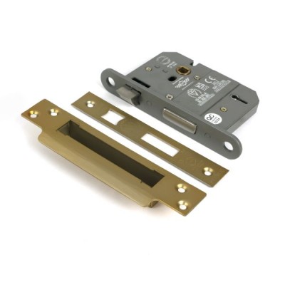 From The Anvil - Satin Brass 3inch 5 Lever BS Sash Lock [51347]
