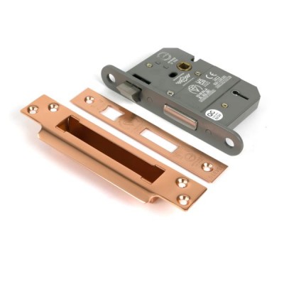 From The Anvil - Polished Bronze 3inch 5 Lever BS Sash Lock [51352]