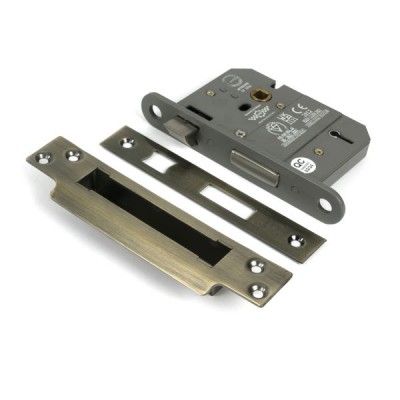 From The Anvil - Aged Brass 3inch 5 Lever BS Sash Lock KA [51366]