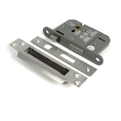 From The Anvil - Satin Chrome 3inch 5 Lever BS Sash Lock KA [51370]