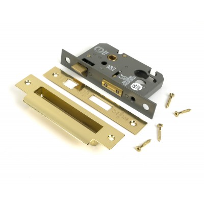 From The Anvil - Polished Brass 2.5 inch Euro Profile Sash Lock [51375]
