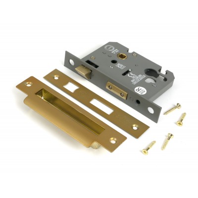 From The Anvil - Satin Brass 3 inch Euro Profile Sash Lock [51387]