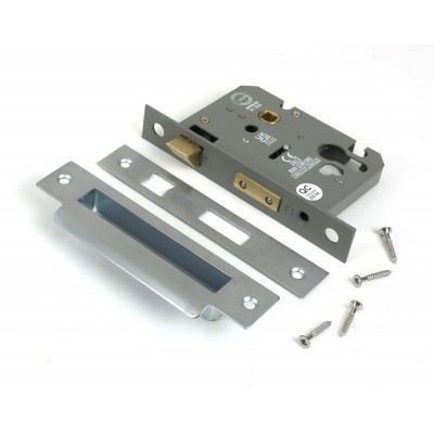 From The Anvil - Satin Chrome 3 inch Euro Profile Sash Lock [51390]