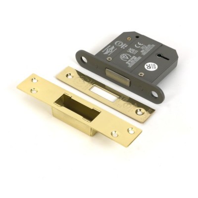 From The Anvil - Polished Brass 3inch 5 Lever BS Dead Lock [51415]