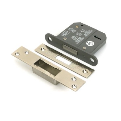 From The Anvil - Polished Nickel 3inch 5 Lever BS Dead Lock [51420]