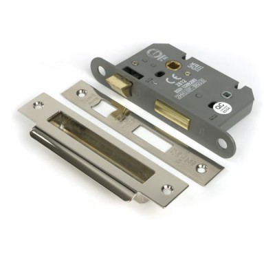 From The Anvil - Polished Nickel 2.5inch Heavy Duty Bathroom Mortice Lock [51783]