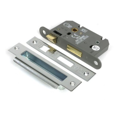 From The Anvil - Polished SS 2.5inch Heavy Duty Bathroom Mortice Lock [51788]