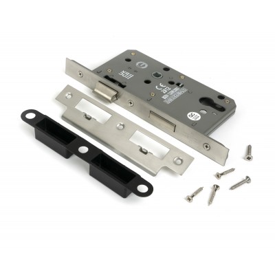 From The Anvil - Satin Chrome Euro Din Sash Lock - 60mm Backset/72mm Centre [51805]