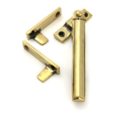 From The Anvil - Aged Brass Night-Vent Locking Art Deco Fastener [51926]