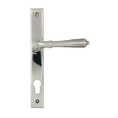 From The Anvil - Polished Marine SS (316) Reeded Slimline Lever Espag. Lock Set [52082]