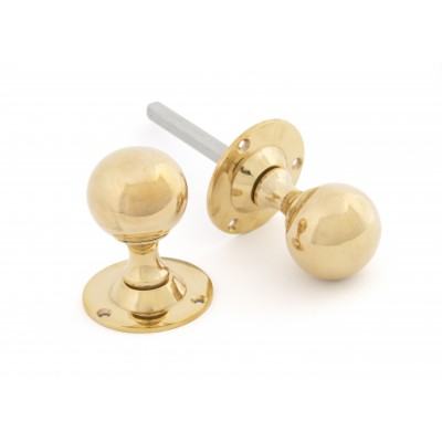 From The Anvil - Polished Brass Ball Mortice Knob Set 83630