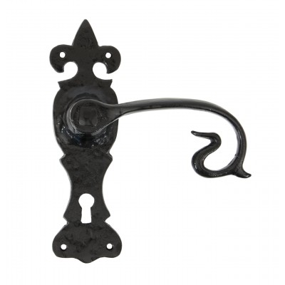 From The Anvil - Black Curly Lever Lock Set 83693