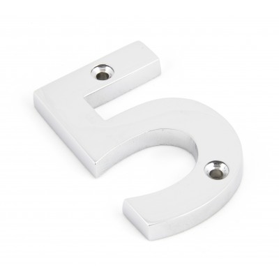 From The Anvil - Polished Chrome Numeral - 5 - 83725