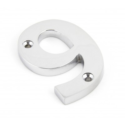 From The Anvil - Polished Chrome Numeral - 9 - 83729