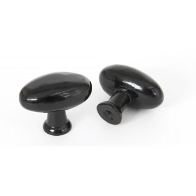 From The Anvil - Black Oval Cabinet Knob 83790