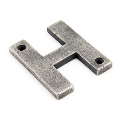 From The Anvil - Antique Pewter Letter - H - 83803H