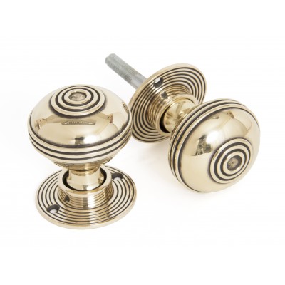 From The Anvil - Aged Brass 50mm Prestbury Mortice/Rim Knob Set 83857