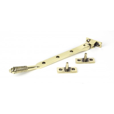 From The Anvil - Aged Brass 8" Reeded Stay 83899