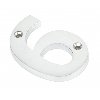 From The Anvil - Satin Chrome Numeral - 6 - 83926