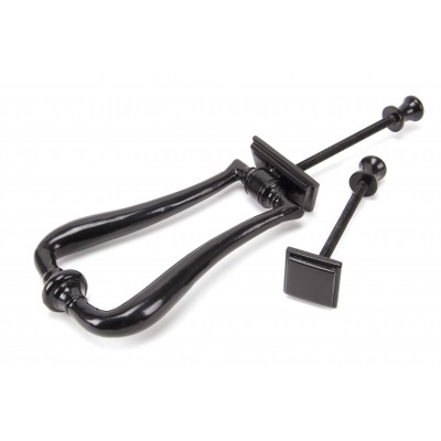 From The Anvil - Black Slimline Art Deco Door Knocker 90034
