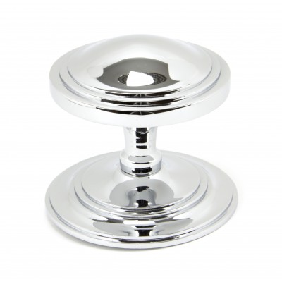 From The Anvil - Polished Chrome Art Deco Centre Door Knob 90073