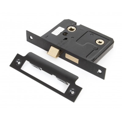 From The Anvil - Black 3" Bathroom Mortice Lock 91085