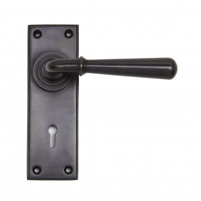 From The Anvil - Aged Bronze Newbury Lever Lock Set 91435