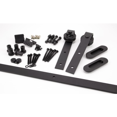 From The Anvil - 100kg Black Sliding Door Hardware Kit (3m Track) 91794