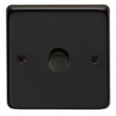 From The Anvil - Matt Black Single LED Dimmer Switch 91798