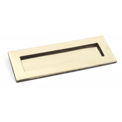 From The Anvil - Aged Brass Small Letter Plate 91880