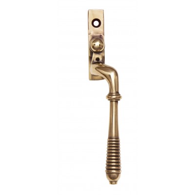 From The Anvil - Polished Bronze Reeded Espagnolette Fastener - Right Hand - 91943