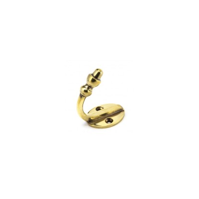 From The Anvil - Aged Brass Coat Hook 92009