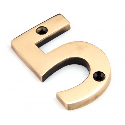 From The Anvil - Polished Bronze Numeral - 5 - 92025