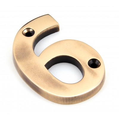From The Anvil - Polished Bronze Numeral - 6 - 92026