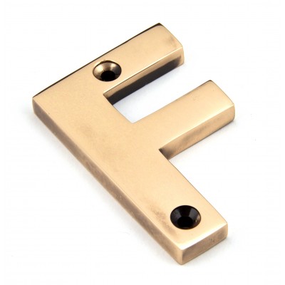 From The Anvil - Polished Bronze Letter - F - 92031F