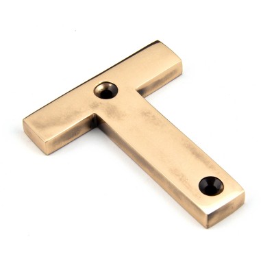 From The Anvil - Polished Bronze Letter - T - 92031T