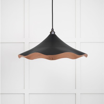 From The Anvil - Smooth Copper Flora Pendant in Elan Black 49729SEB